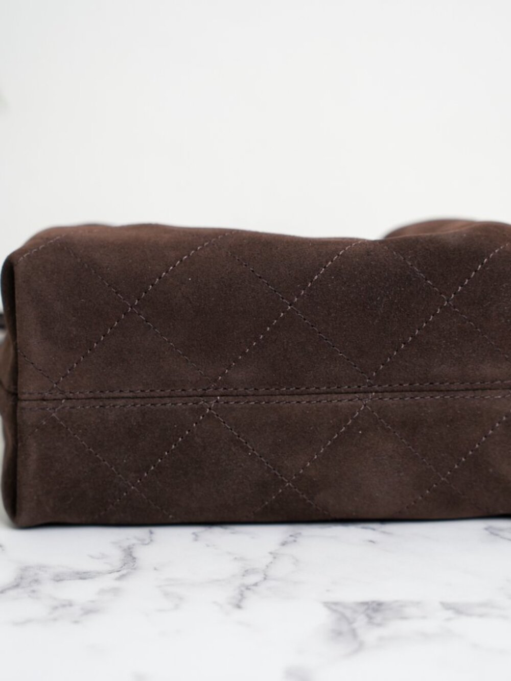 Tory Burch Willa Suede Small Drawstring Shoulder Crossbody Bag In Dark Cocoa NWT - Picture 10 of 11